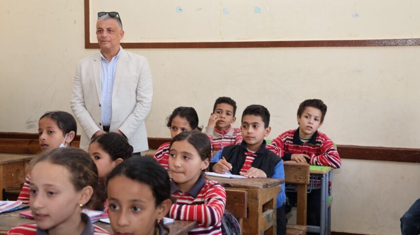 The Governor of Ismailia monitors the progress of the educational process.